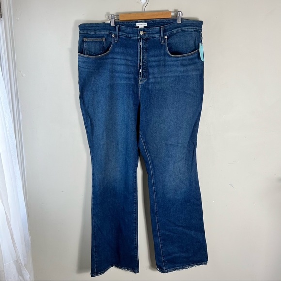 Good American Good Classic Slim Bootcut Jeans Size 26 Plus Size Anthropologie - Picture 5 of 16
